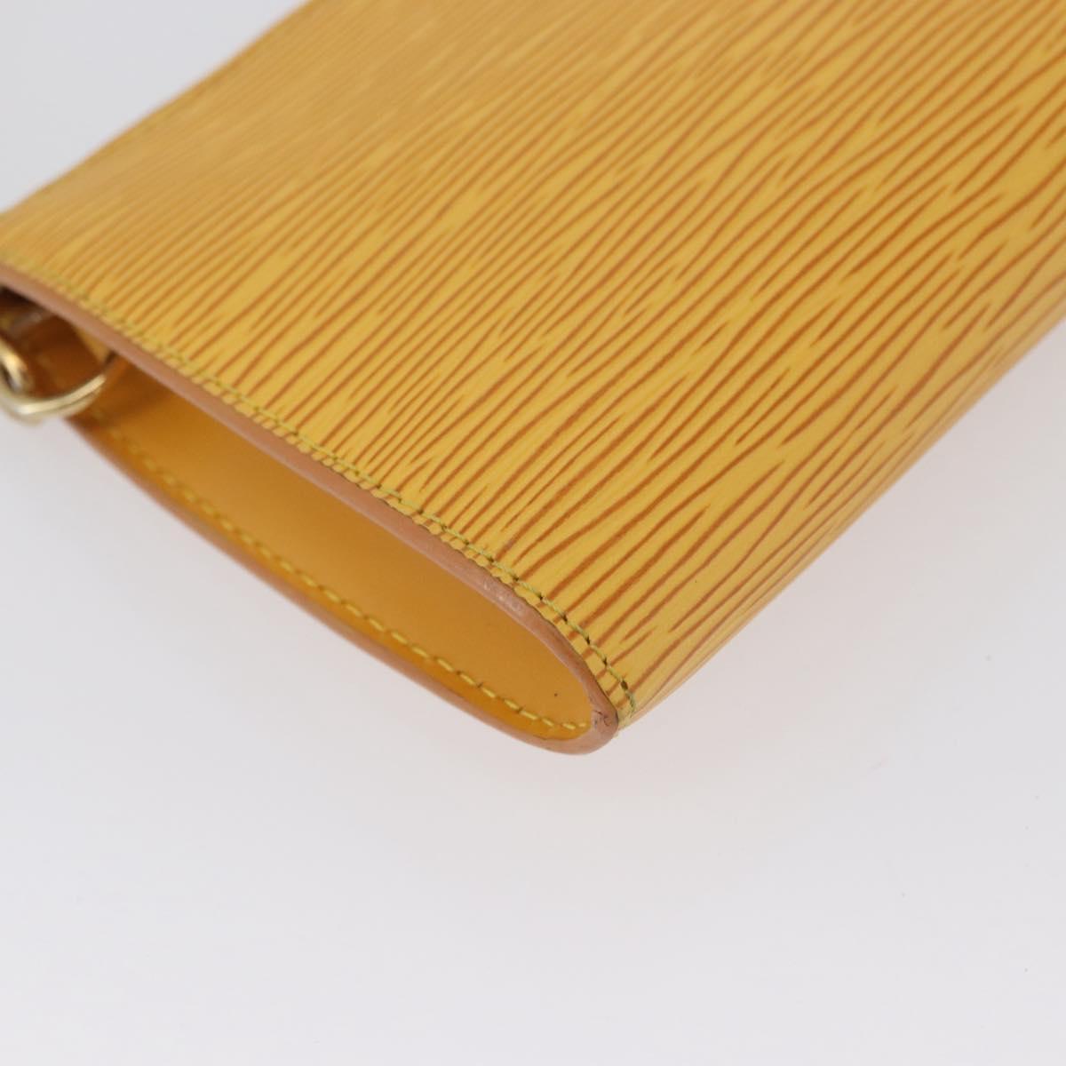 LOUIS VUITTON Epi Pochette Accessoires Pouch Yellow M52949 LV Auth 170894
