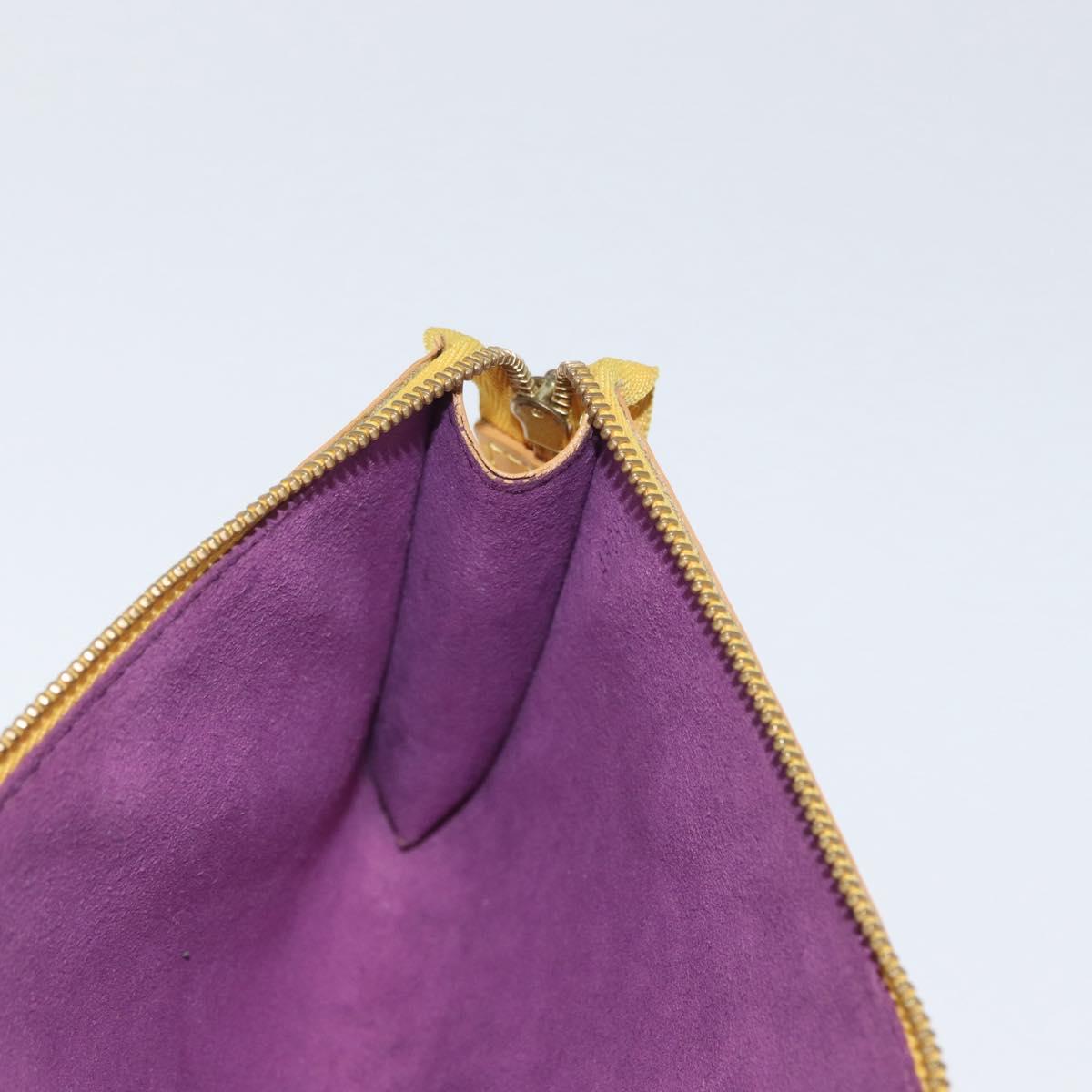LOUIS VUITTON Epi Pochette Accessoires Pouch Yellow M52949 LV Auth 170894