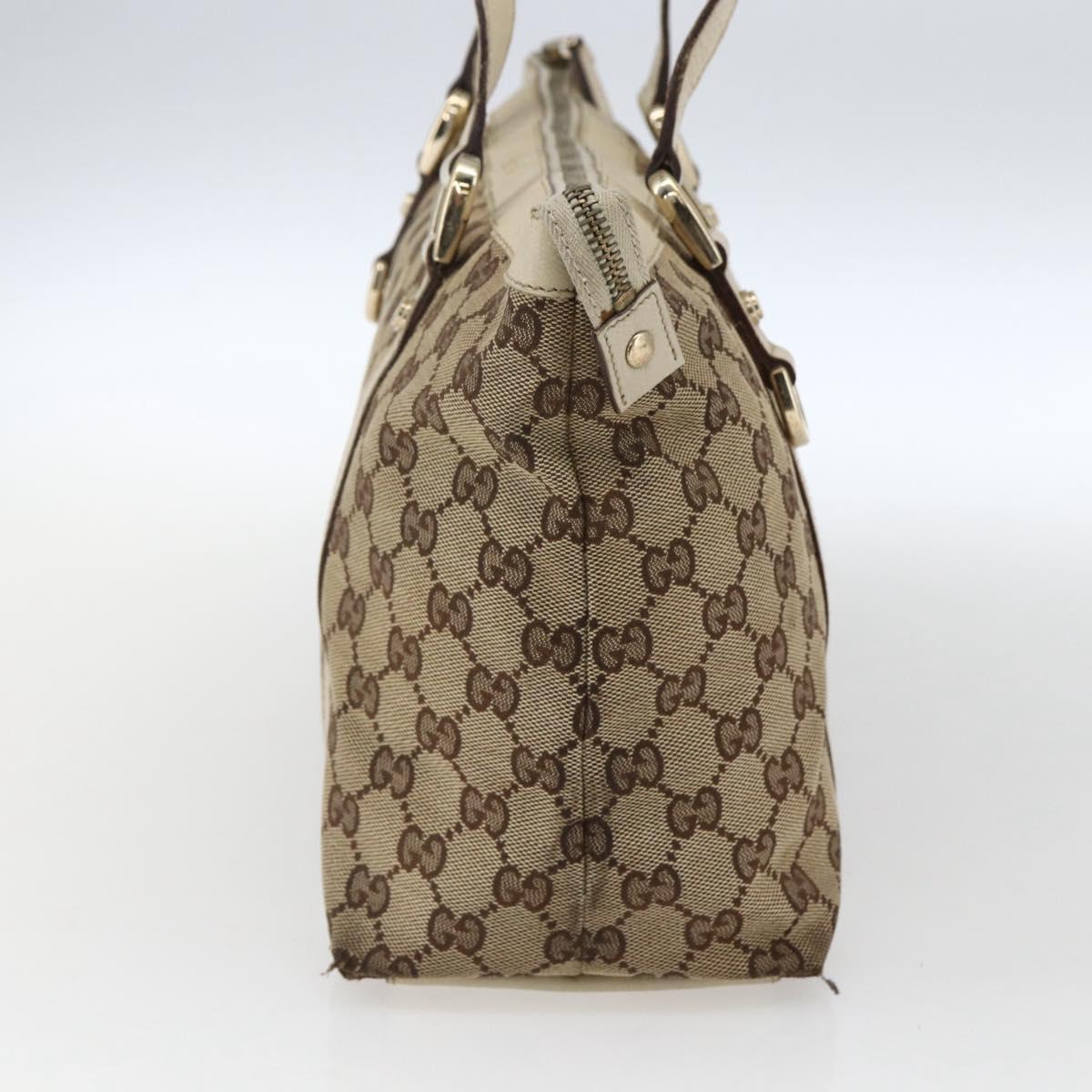 GUCCI GG Canvas Abbey Tote Bag Beige Gold 141470 Auth 170896