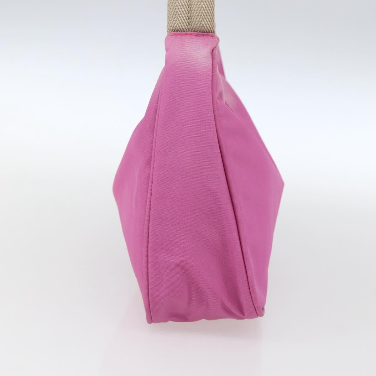 PRADA Hand Pouch Nylon Pink Auth 170906
