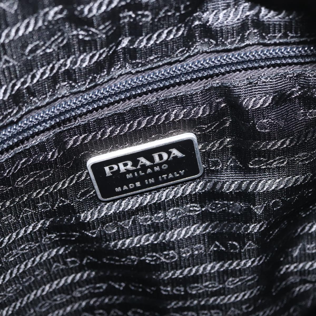 PRADA Tote Bag Nylon Green Silver Auth 170923A