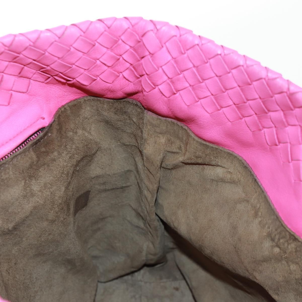 BOTTEGA VENETA INTRECCIATO Hand Bag Leather Pink Auth 170925V