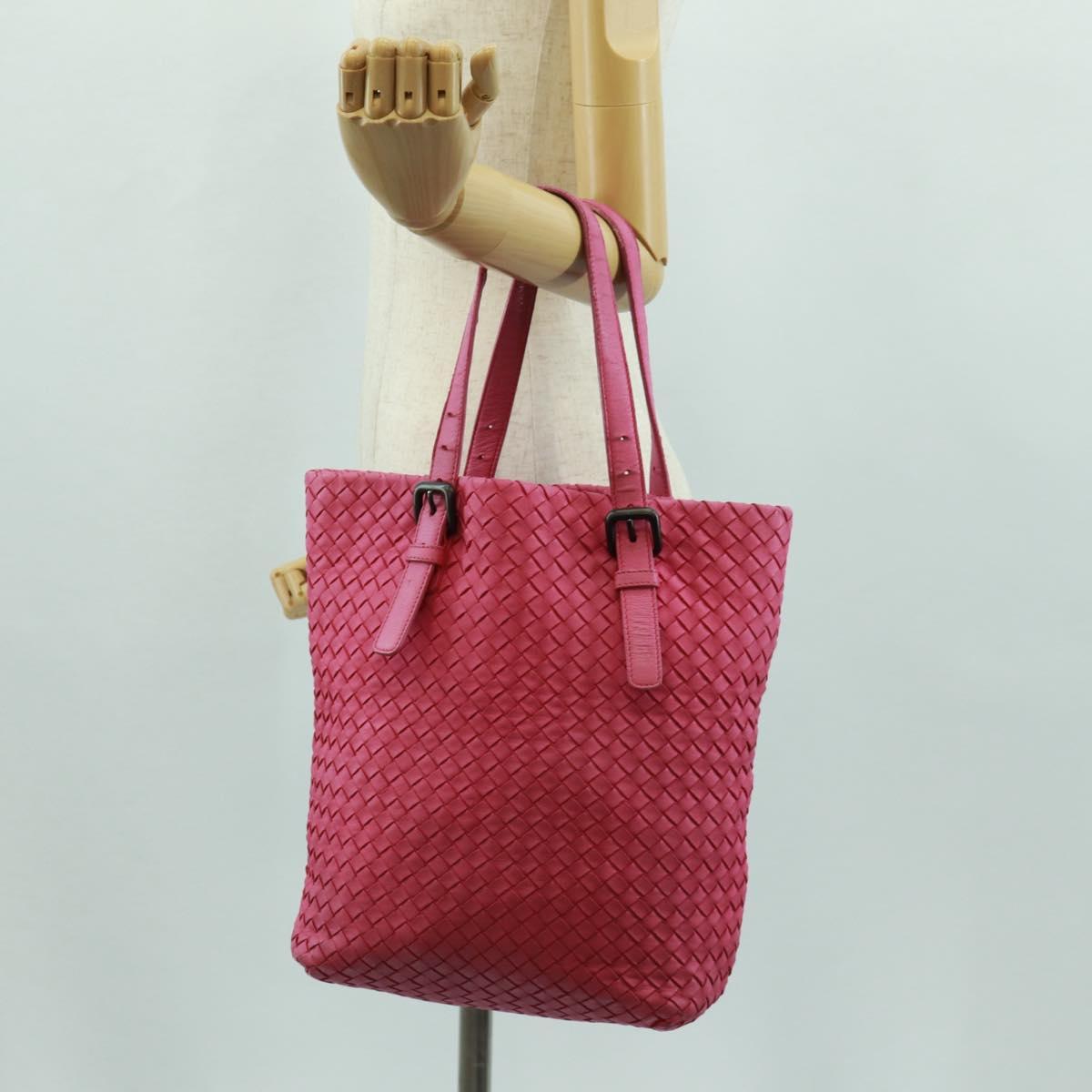 BOTTEGA VENETA INTRECCIATO Hand Bag Leather Pink Auth 170925V
