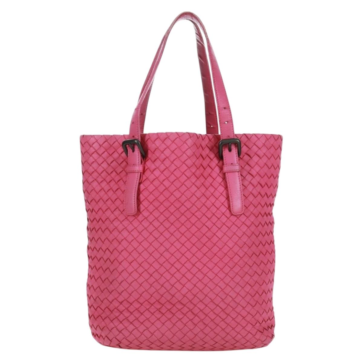 BOTTEGA VENETA INTRECCIATO Hand Bag Leather Pink Auth 170925V