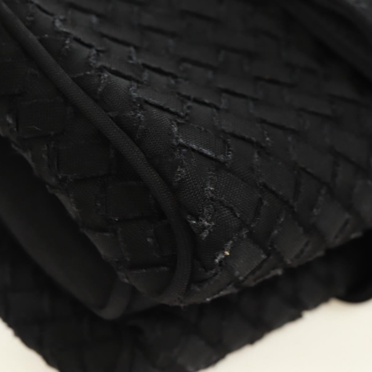 BOTTEGA VENETA INTRECCIATO Chain Hand Bag Black Auth 170936V