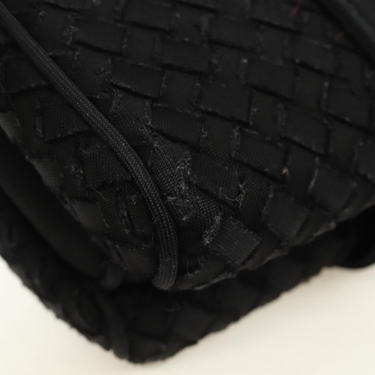 BOTTEGA VENETA INTRECCIATO Chain Hand Bag Black Auth 170936V