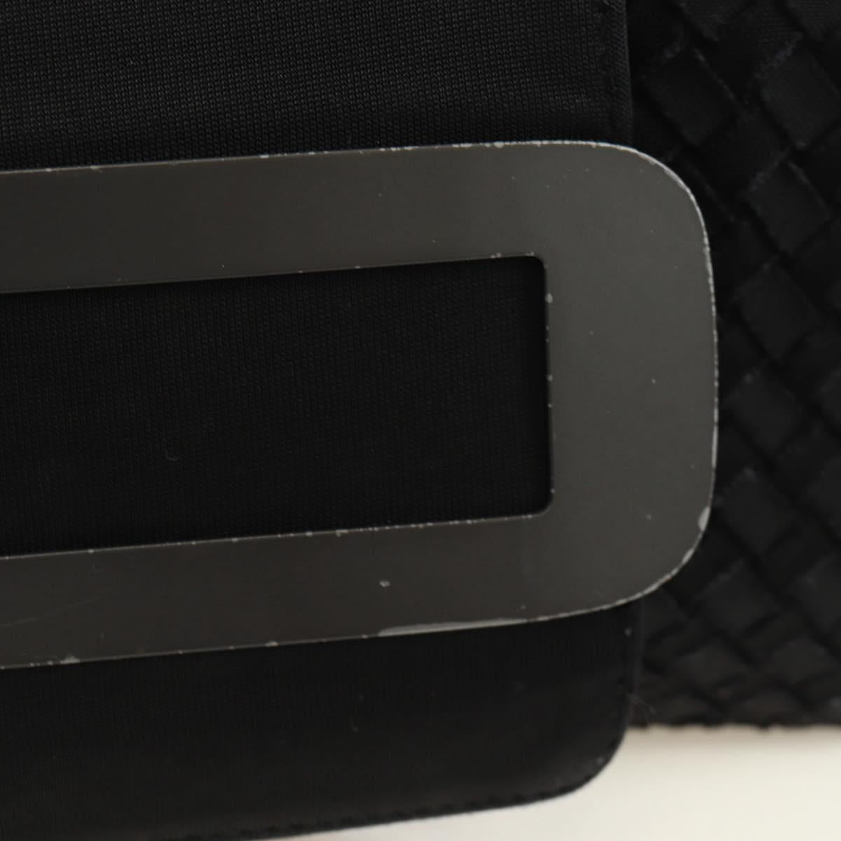 BOTTEGA VENETA INTRECCIATO Chain Hand Bag Black Auth 170936V