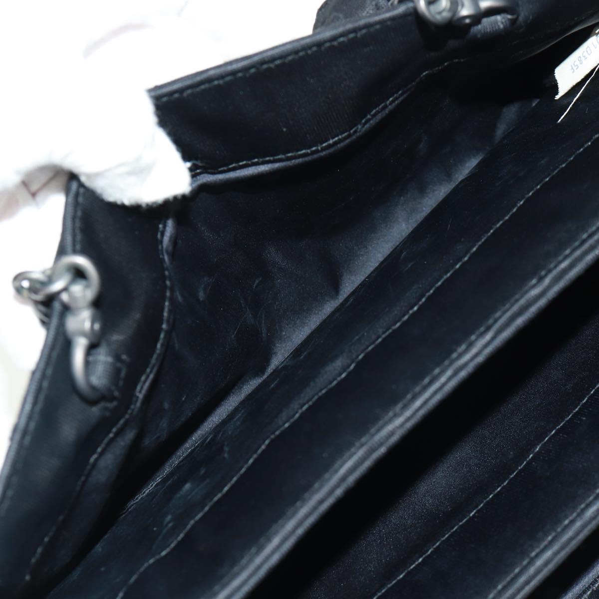 BOTTEGA VENETA INTRECCIATO Chain Hand Bag Black Auth 170936V
