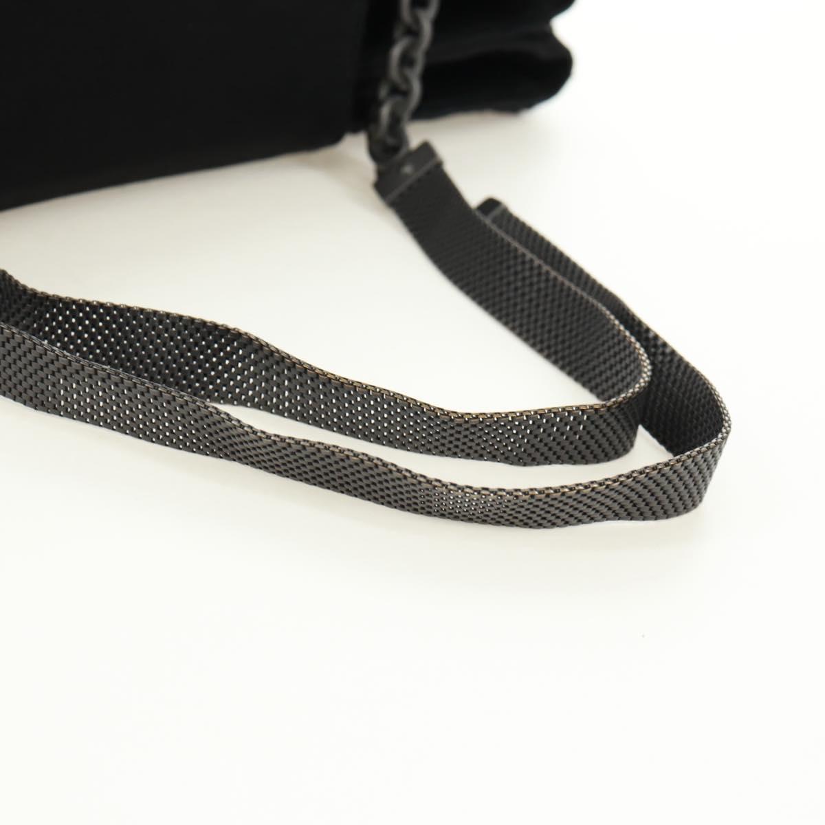 BOTTEGA VENETA INTRECCIATO Chain Hand Bag Black Auth 170936V
