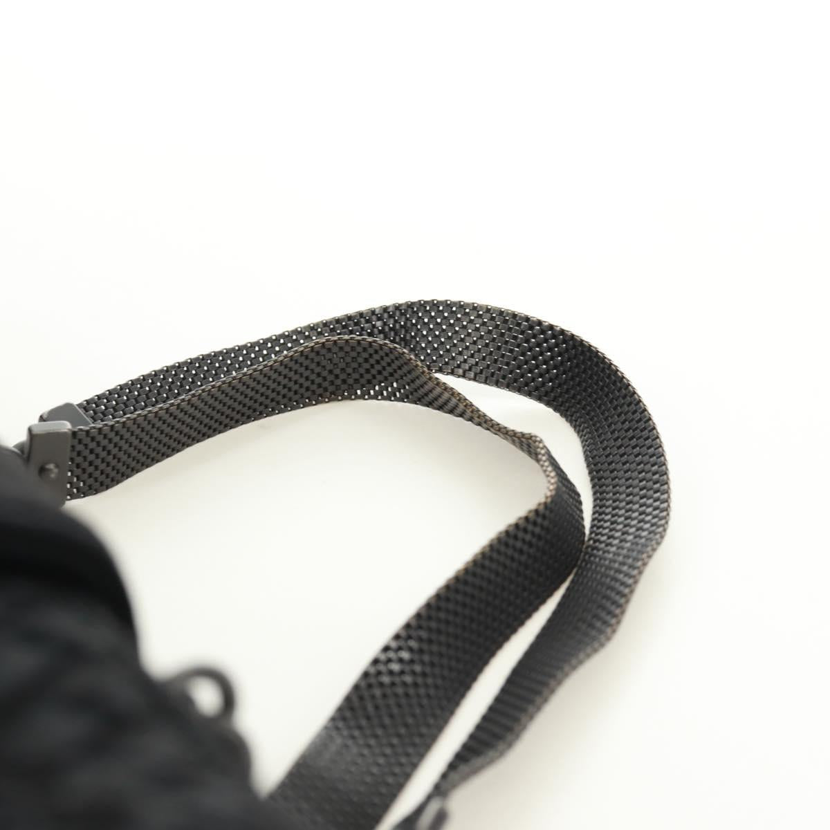BOTTEGA VENETA INTRECCIATO Chain Hand Bag Black Auth 170936V