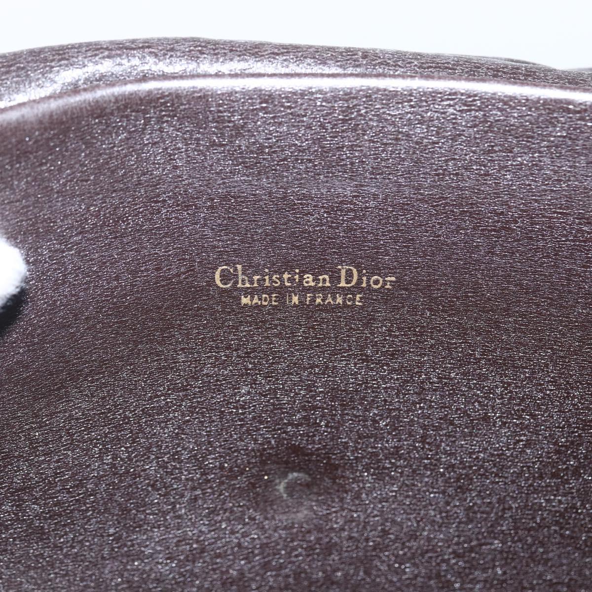 Christian Dior Trotter Canvas Shoulder Bag Beige Gold Auth 170939