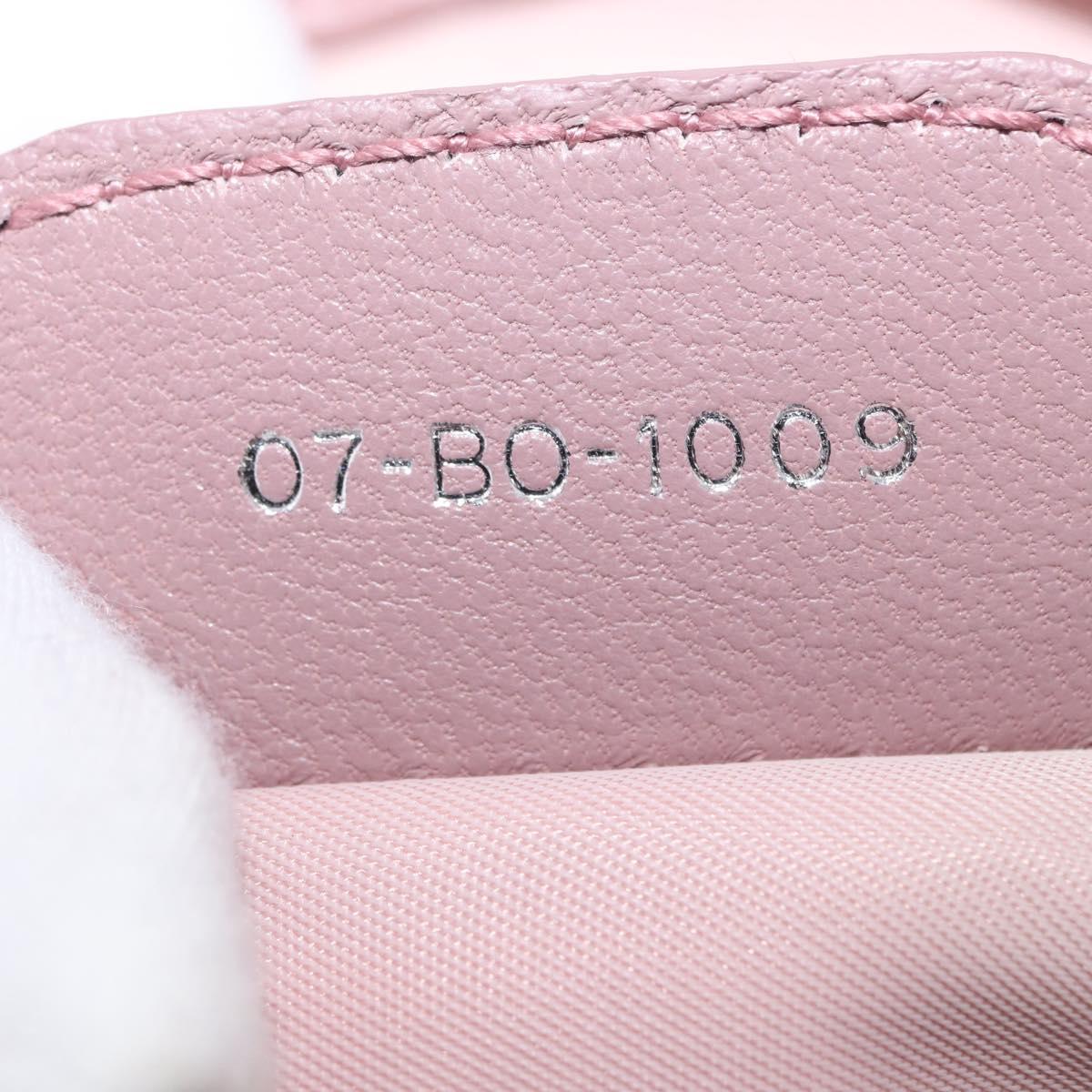 Christian Dior Canage Hand Bag Nylon Pink Silver Auth 170948