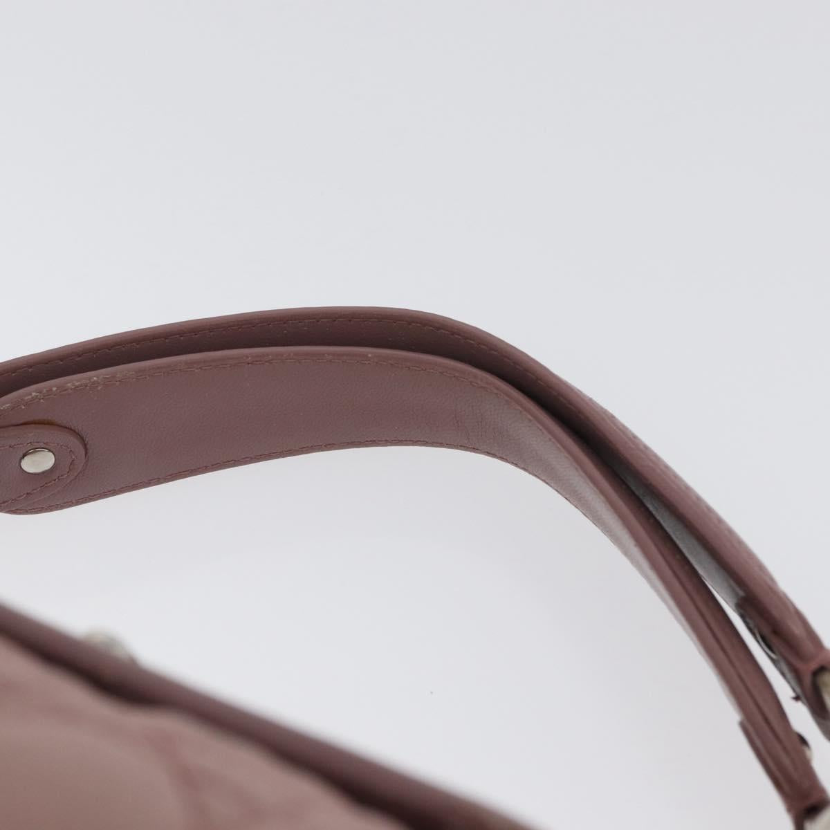 Christian Dior Canage Hand Bag Nylon Pink Silver Auth 170948
