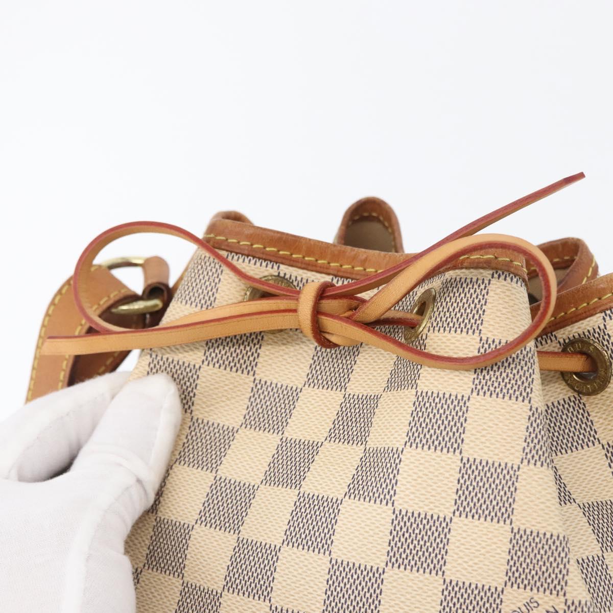 LOUIS VUITTON Damier Azur Noe BB Shoulder Bag N41220 LV Auth 170949A