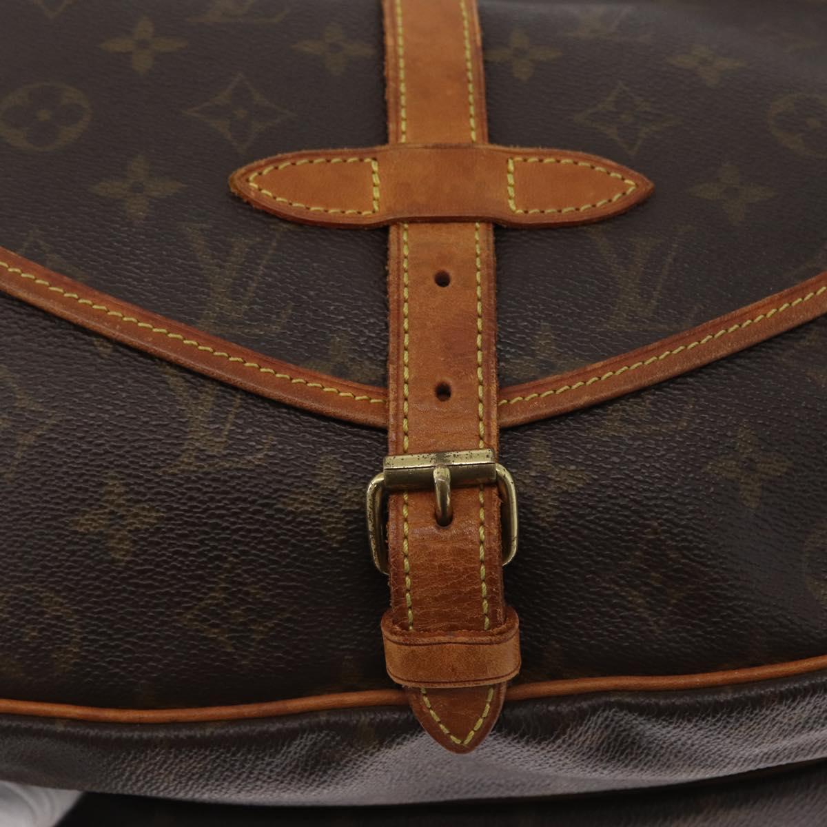 LOUIS VUITTON Monogram Saumur 30 Shoulder Bag M42256 LV Auth 170962