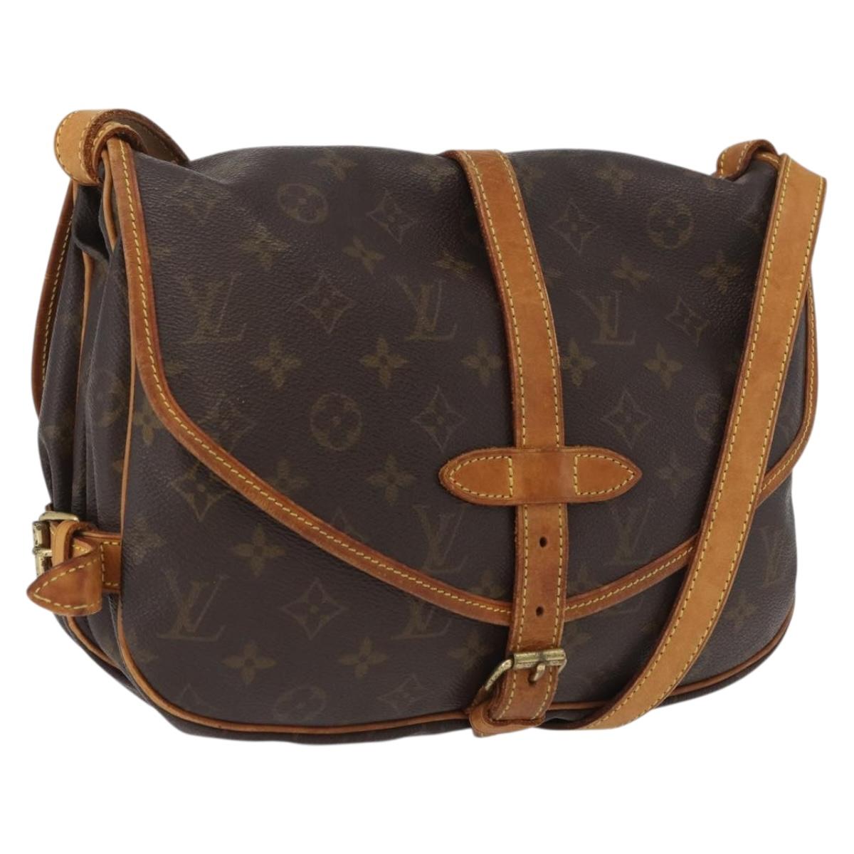 LOUIS VUITTON Monogram Saumur 30 Shoulder Bag M42256 LV Auth 170962