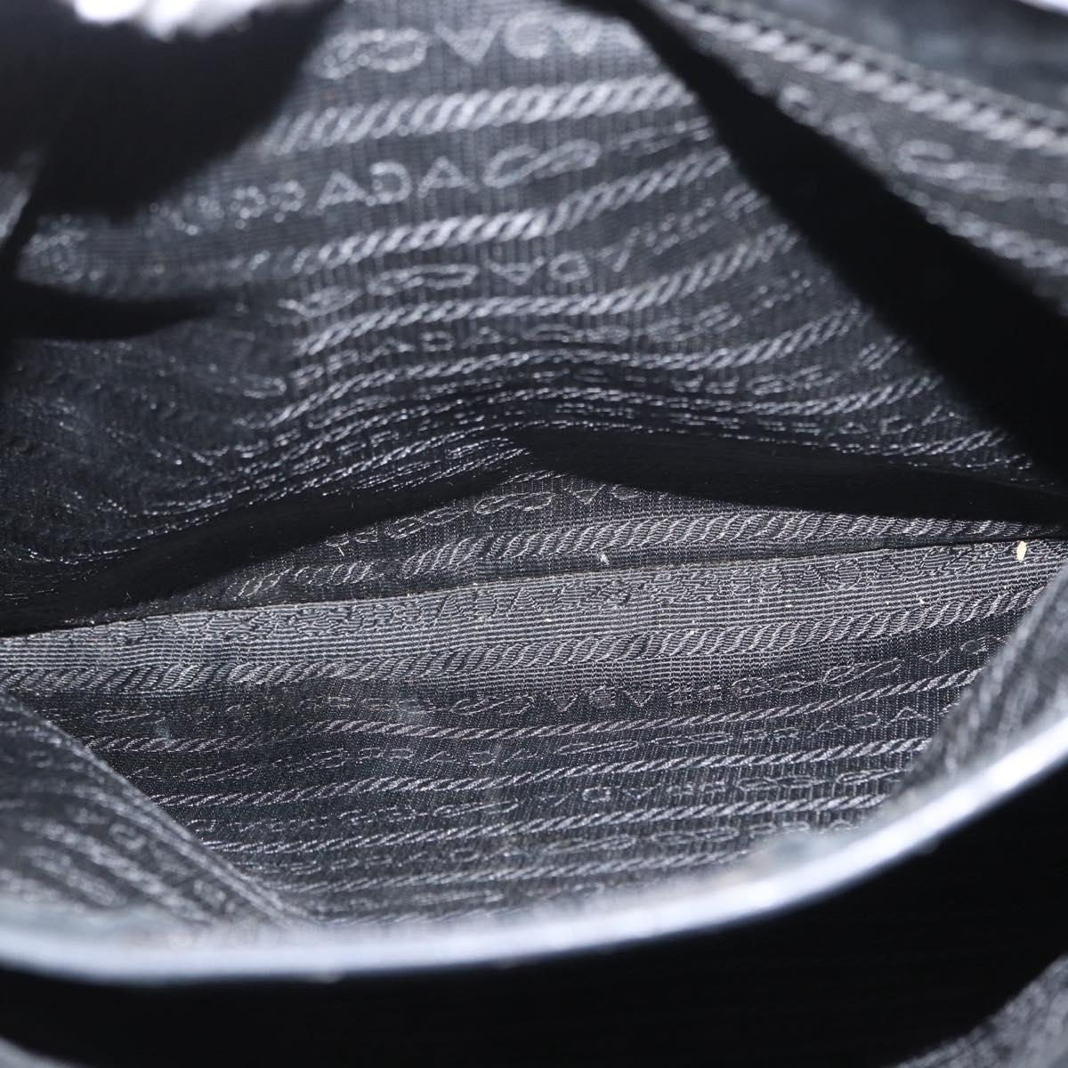 PRADA Tote Bag PVC Black Silver Auth 170971