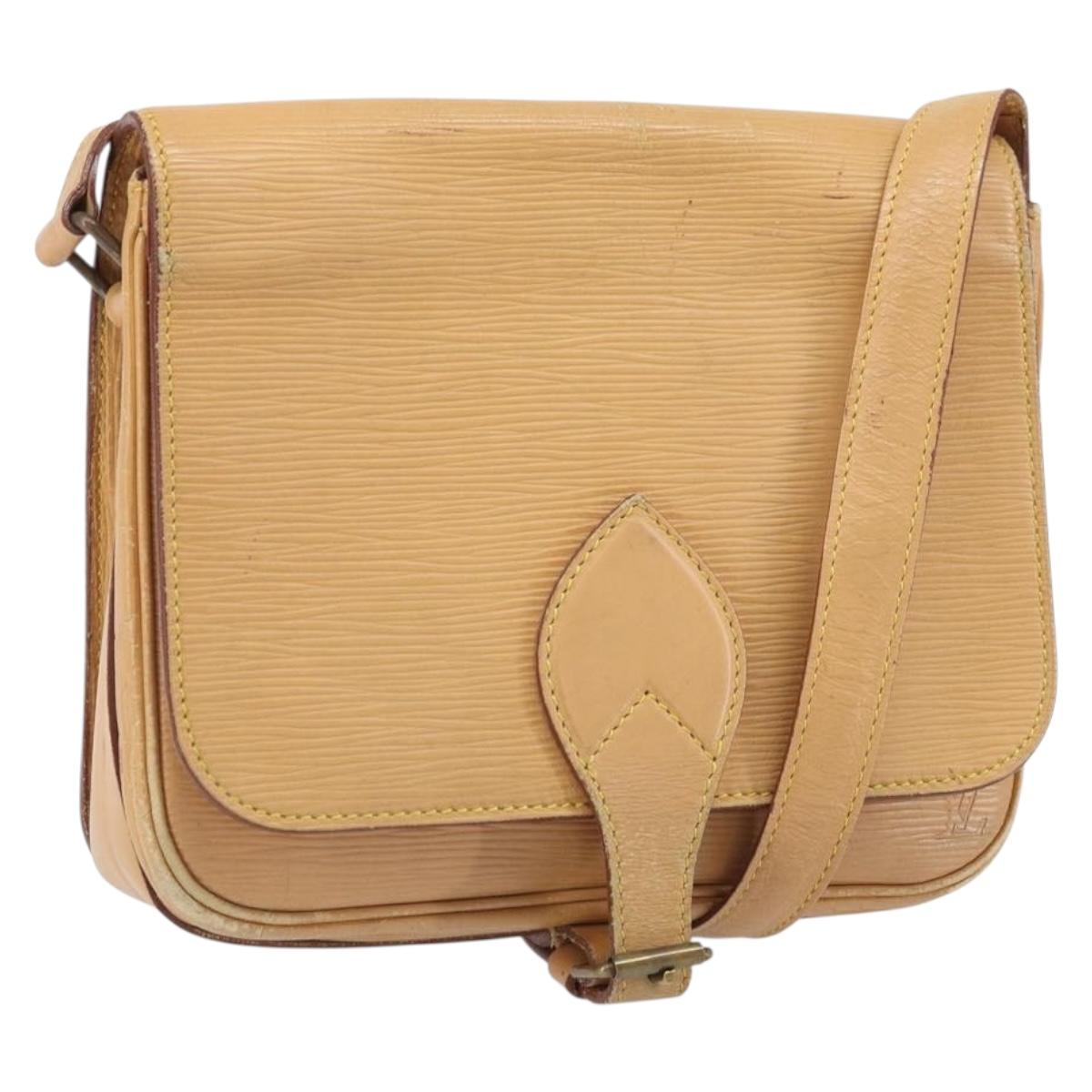 LOUIS VUITTON Epi Cartouchiere MM Shoulder Bag Beige M52246 LV Auth 170998