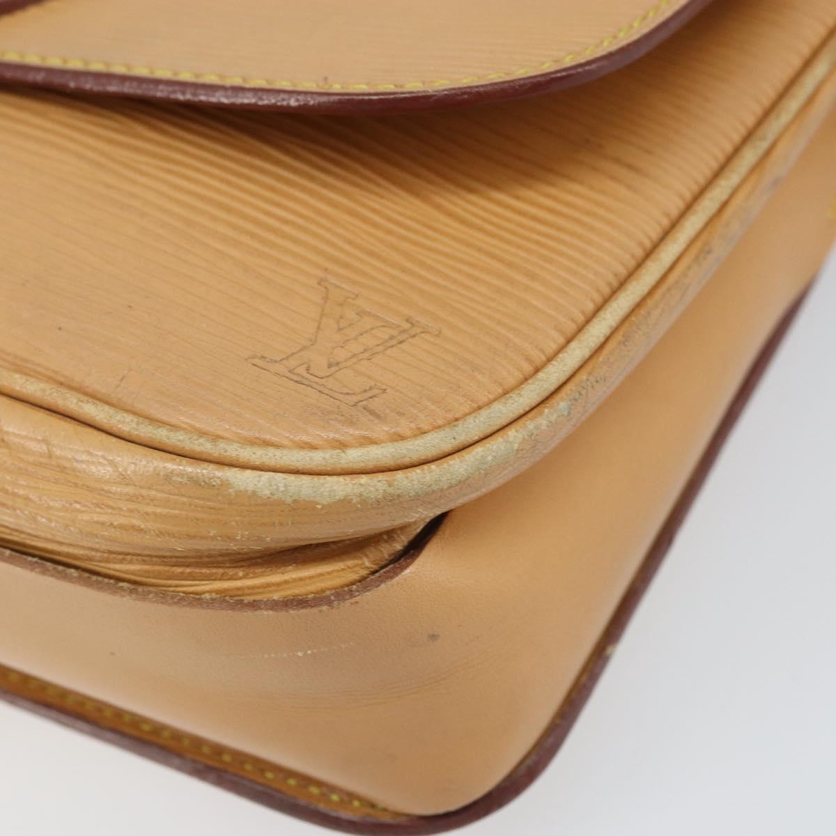 LOUIS VUITTON Epi Cartouchiere MM Shoulder Bag Beige M52246 LV Auth 170998