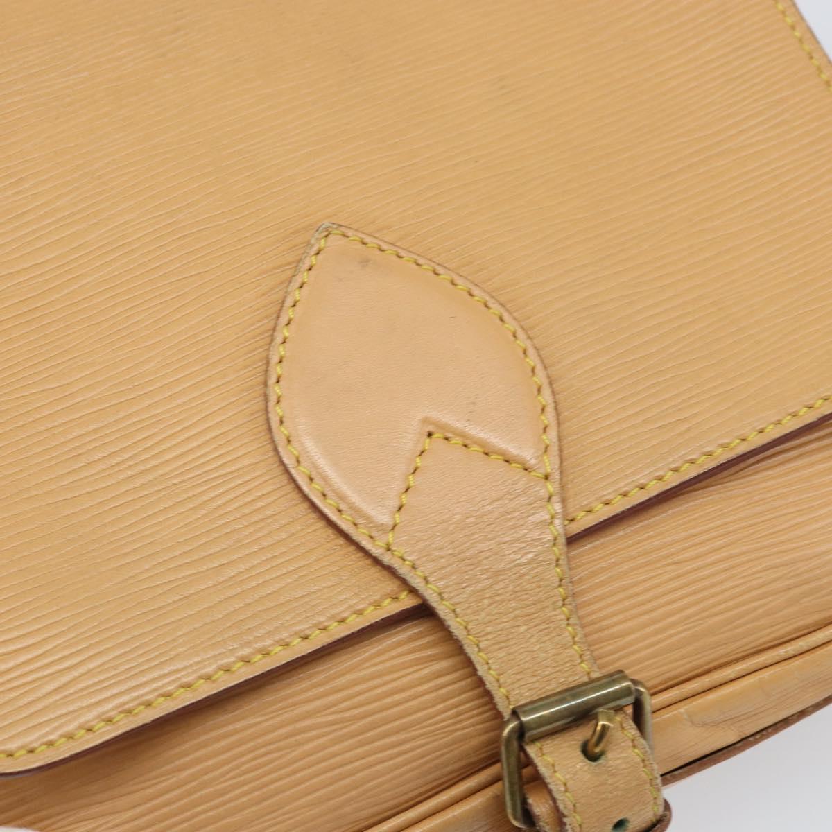 LOUIS VUITTON Epi Cartouchiere MM Shoulder Bag Beige M52246 LV Auth 170998