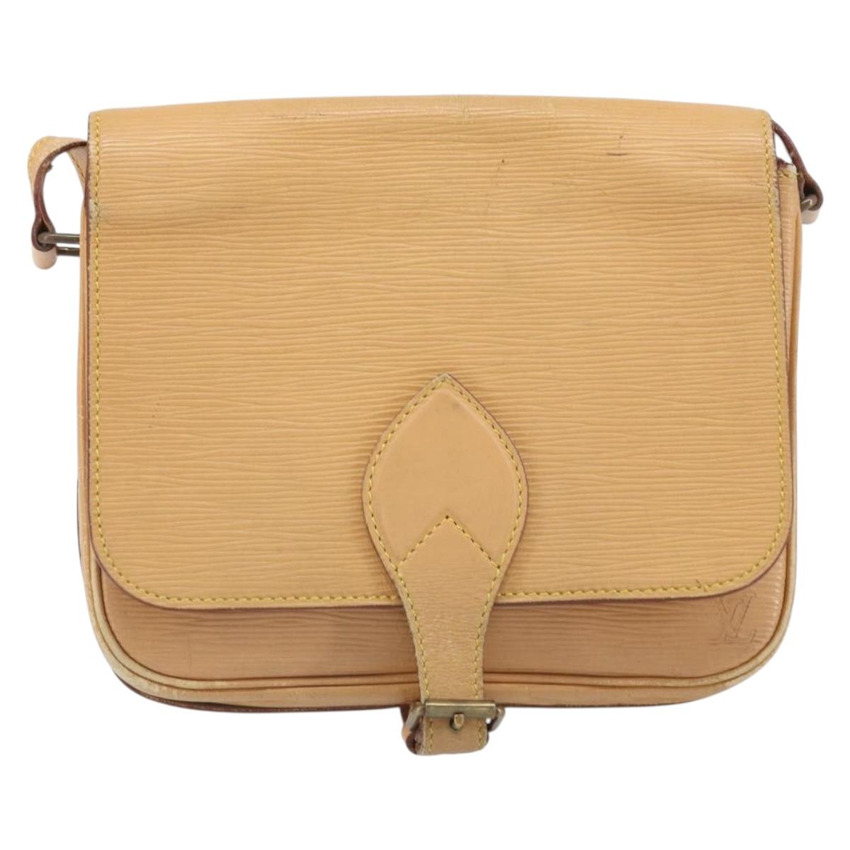 LOUIS VUITTON Epi Cartouchiere MM Shoulder Bag Beige M52246 LV Auth 170998