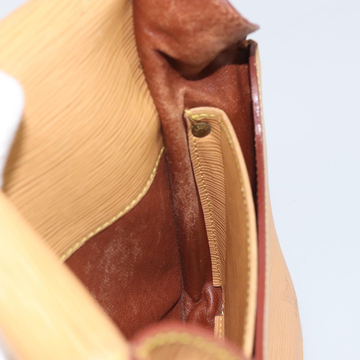 LOUIS VUITTON Epi Cartouchiere MM Shoulder Bag Beige M52246 LV Auth 170998