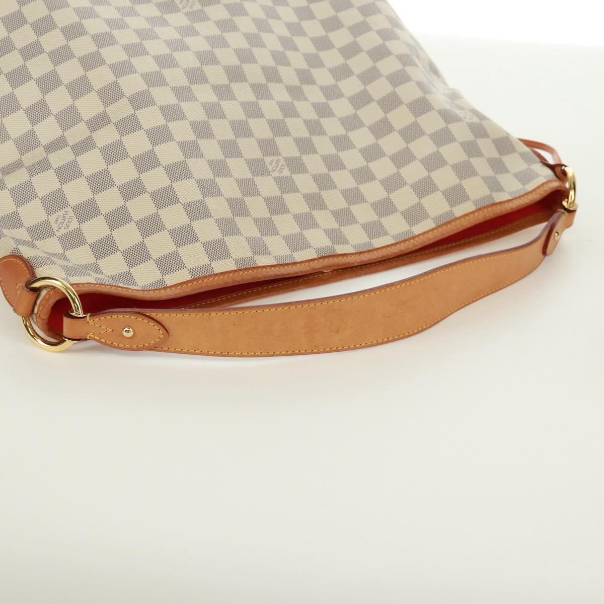LOUIS VUITTON Damier Azur Delightful MM Shoulder Bag N41448 LV Auth 171015V