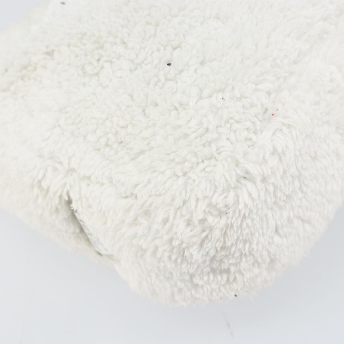 PRADA Hand Pouch Pile White Auth 171022