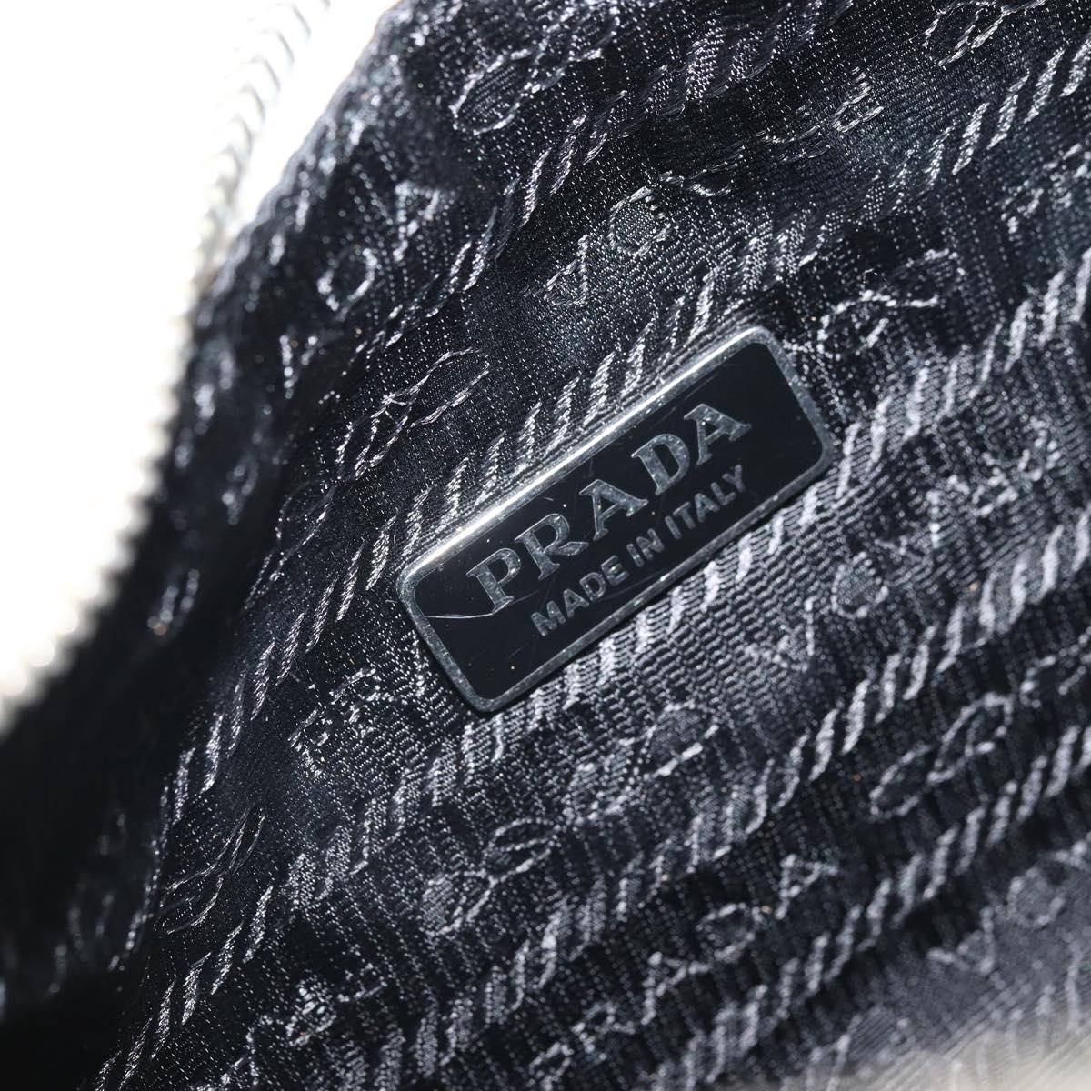 PRADA Hand Pouch Pile White Auth 171022