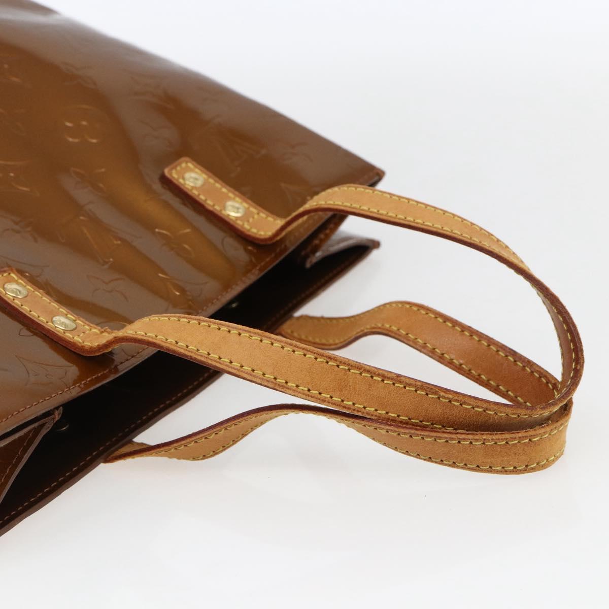 LOUIS VUITTON Monogram Vernis Reade MM Hand Bag Bronze M91143 LV Auth 171026