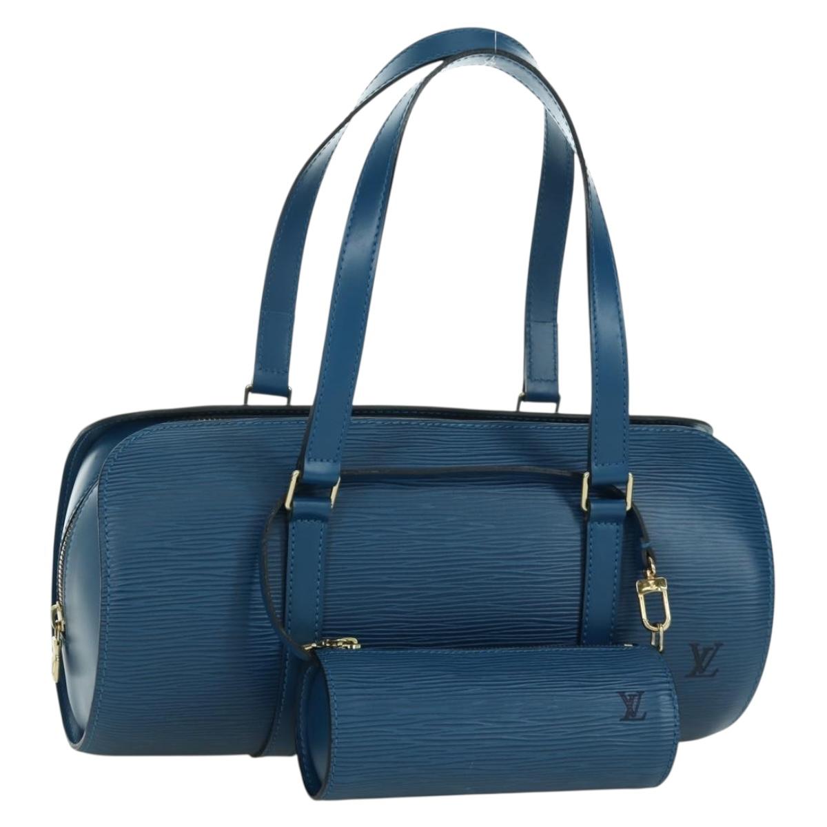 LOUIS VUITTON Epi Soufflot Hand Bag Blue M52225 LV Auth 171029A
