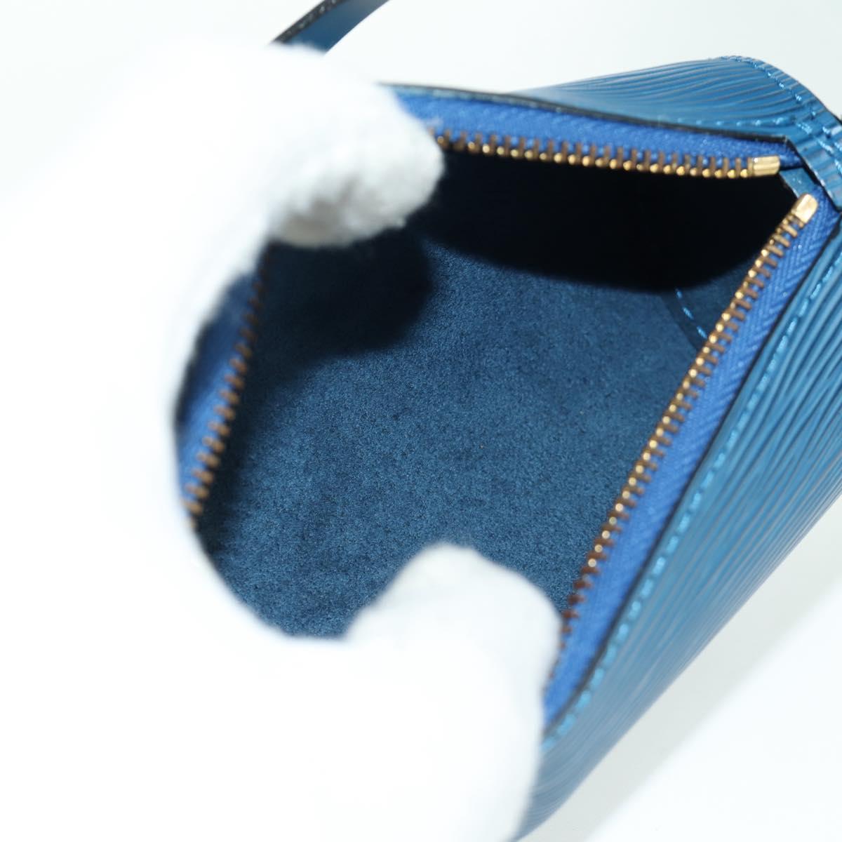 LOUIS VUITTON Epi Soufflot Hand Bag Blue M52225 LV Auth 171029A