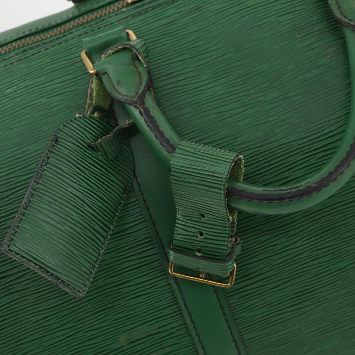 LOUIS VUITTON Epi Keepall 55 Boston Bag Green M42954 LV Auth 171031