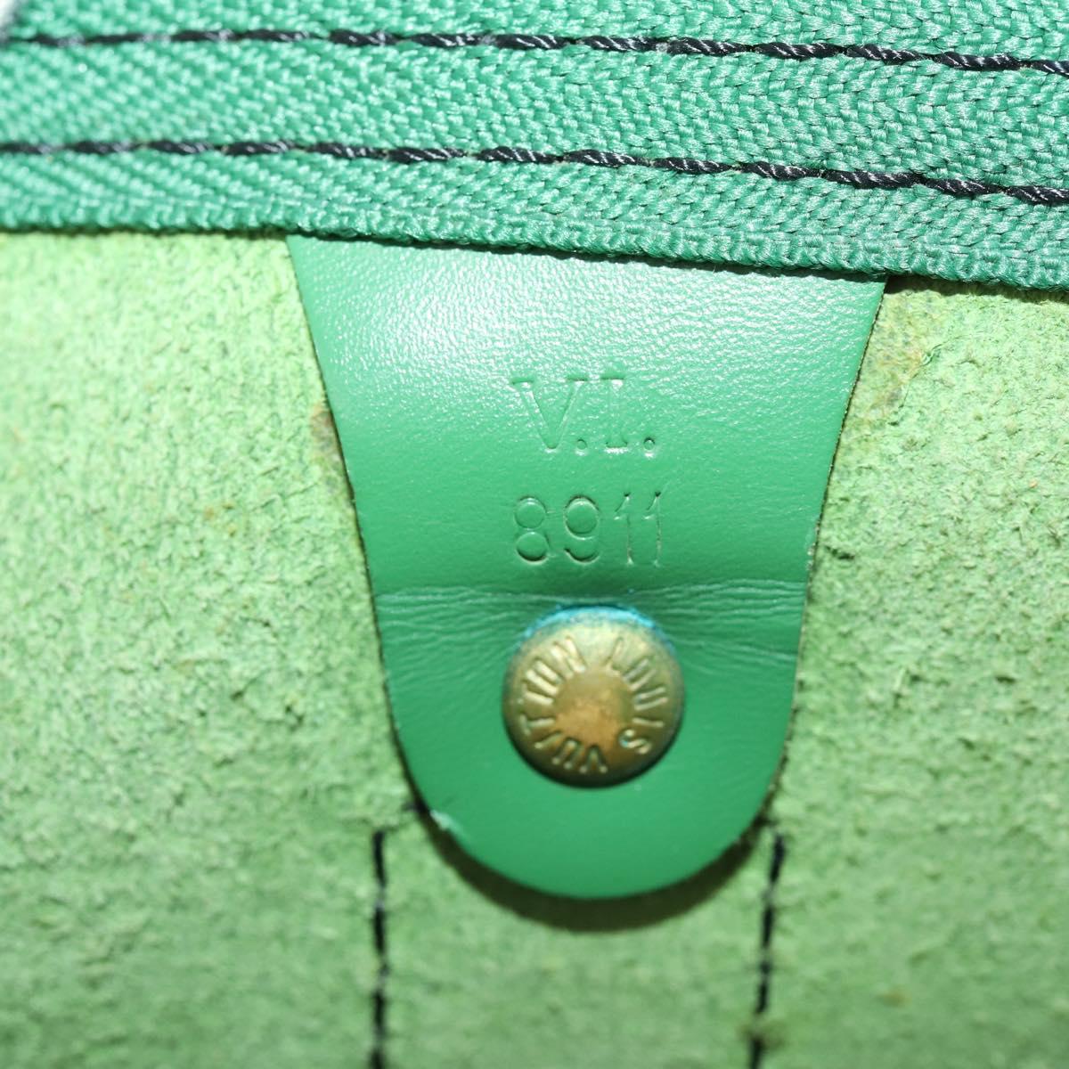 LOUIS VUITTON Epi Keepall 55 Boston Bag Green M42954 LV Auth 171031