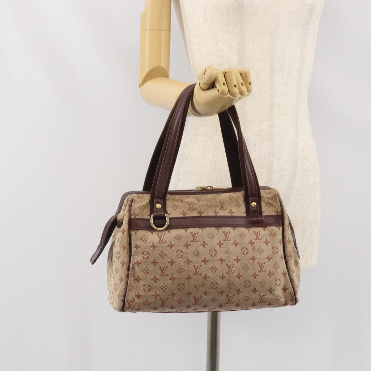 LOUIS VUITTON Monogram Mini Josephine PM Hand Bag Red M92216 LV Auth 171048