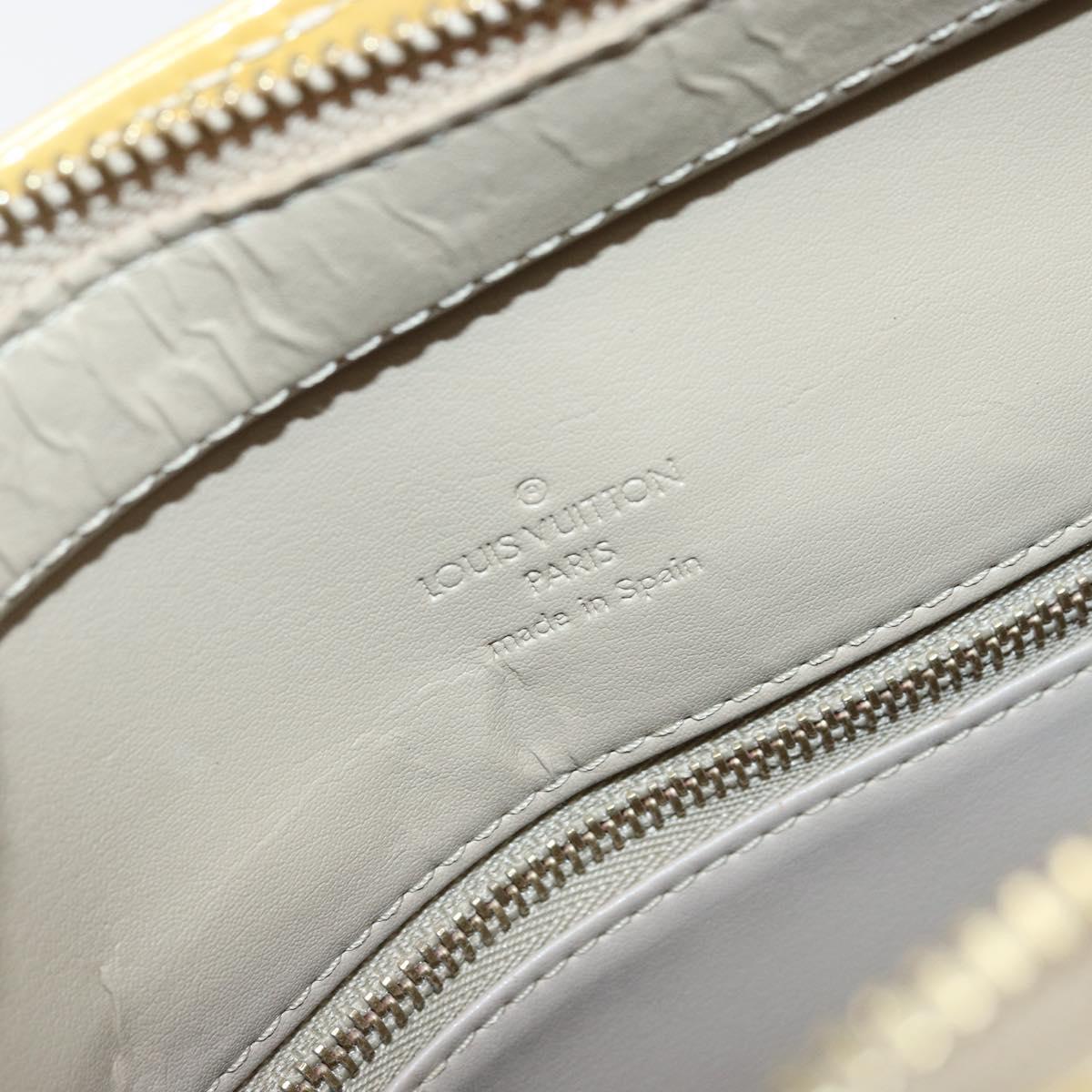 LOUIS VUITTON Monogram Vernis Houston Hand Bag Beige M91004 LV Auth 171052