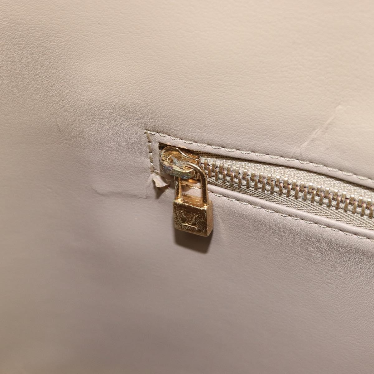 LOUIS VUITTON Monogram Vernis Houston Hand Bag Beige M91004 LV Auth 171052
