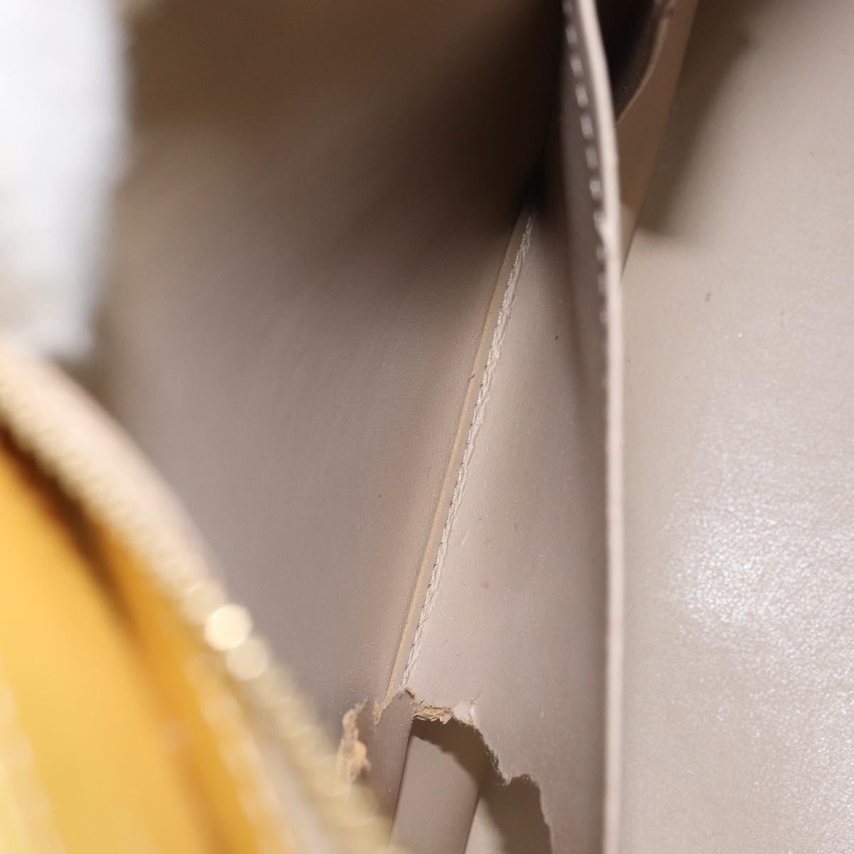 LOUIS VUITTON Monogram Vernis Houston Hand Bag Beige M91004 LV Auth 171052