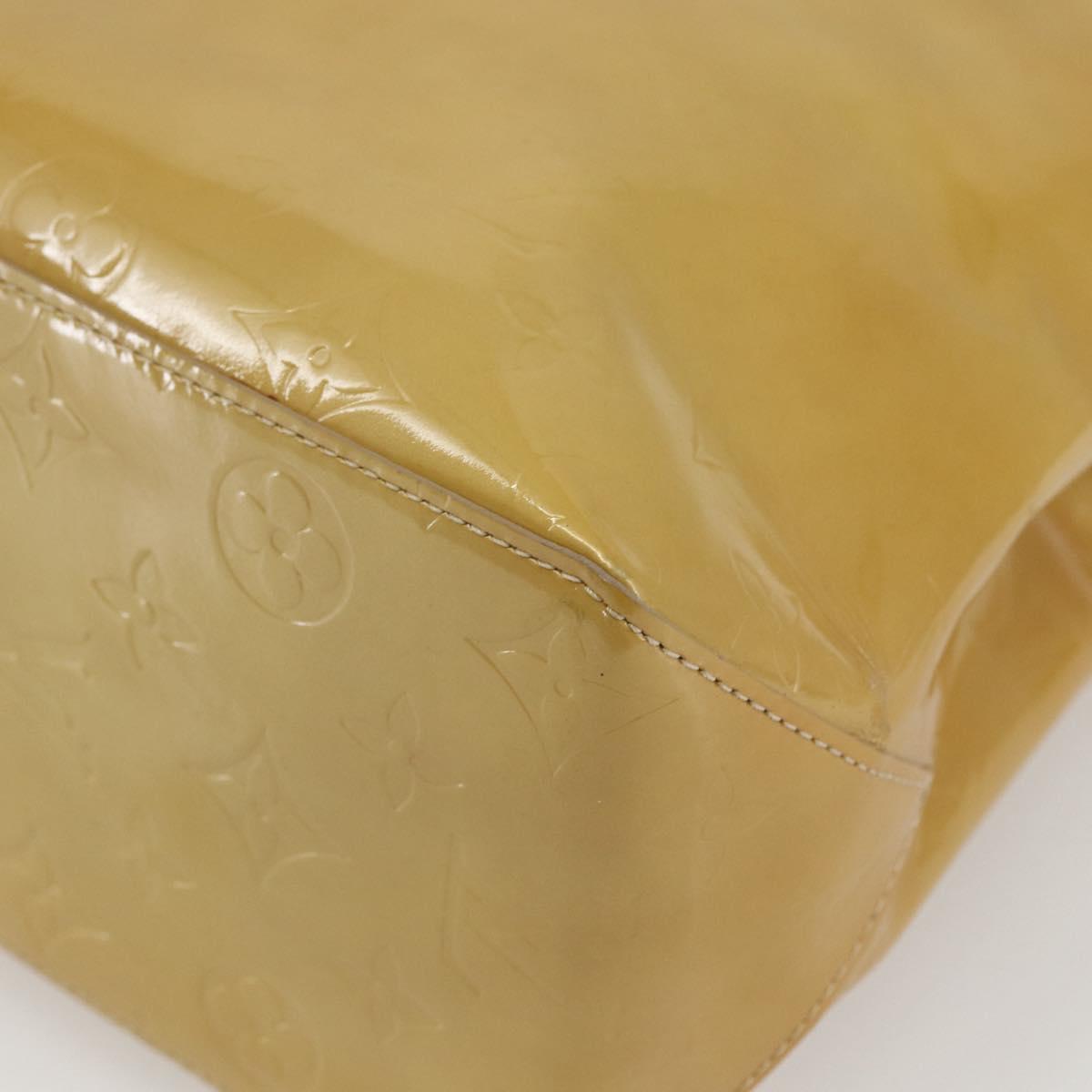 LOUIS VUITTON Monogram Vernis Reade MM Hand Bag Beige M91141 LV Auth 171054