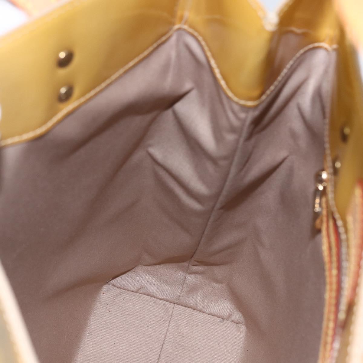 LOUIS VUITTON Monogram Vernis Reade MM Hand Bag Beige M91141 LV Auth 171054