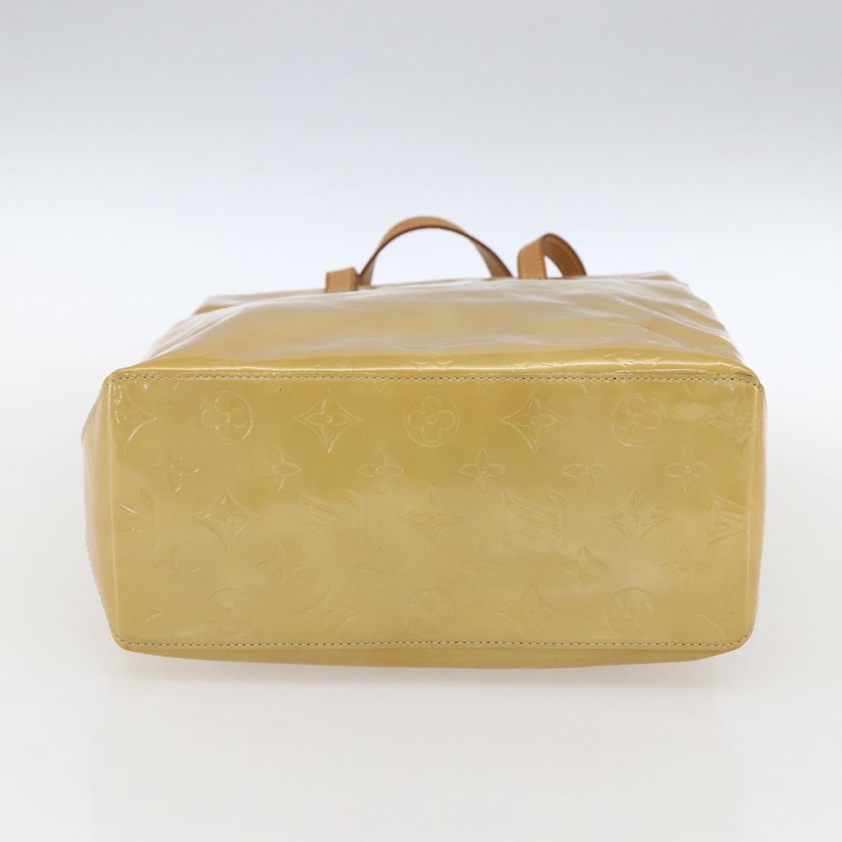 LOUIS VUITTON Monogram Vernis Reade MM Hand Bag Beige M91141 LV Auth 171054
