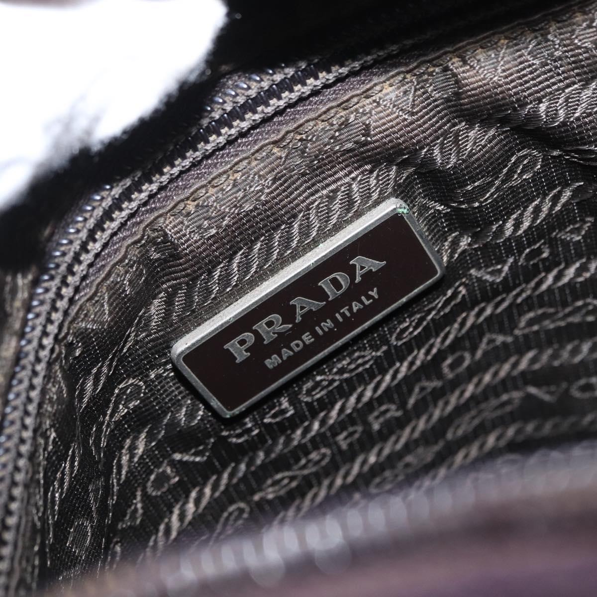 PRADA Shoulder Bag Nylon Purple Silver Auth 171063