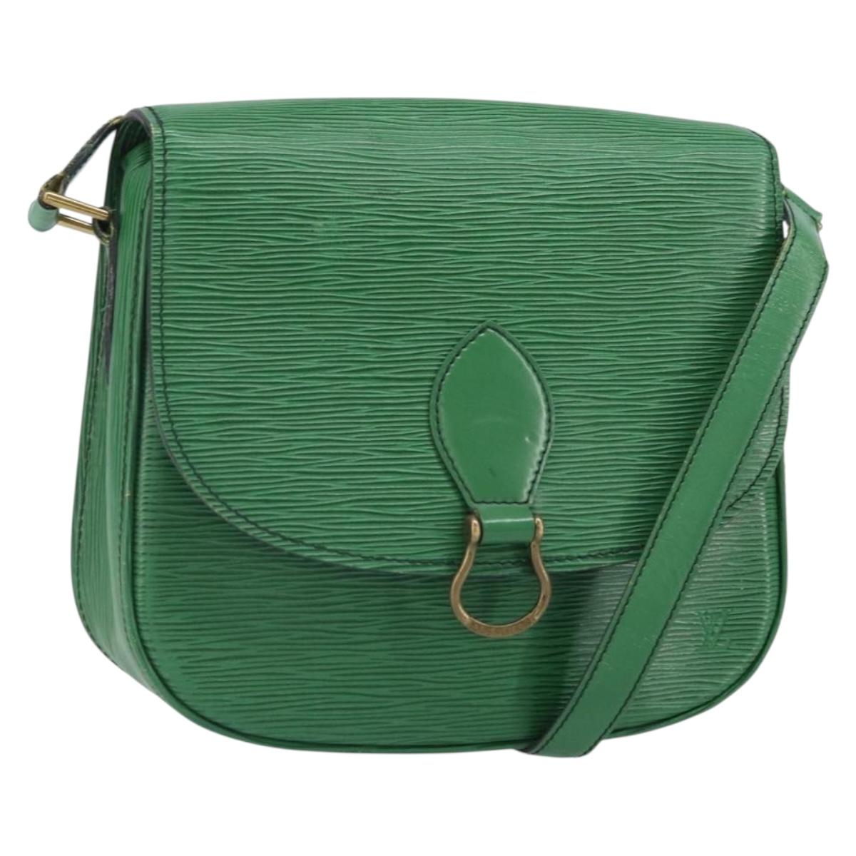 LOUIS VUITTON Epi Saint Cloud GM Shoulder Bag Green M52194 LV Auth 171072