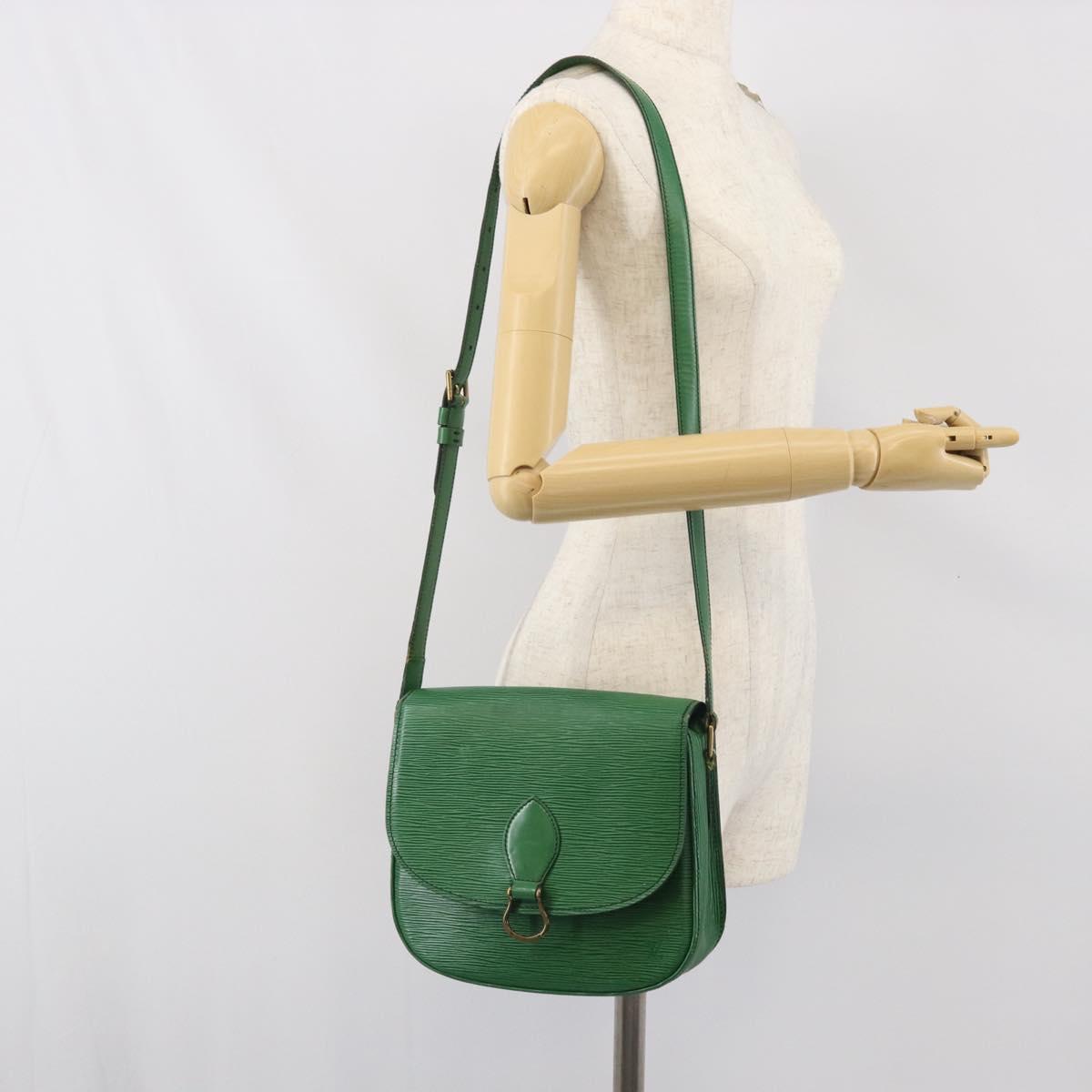 LOUIS VUITTON Epi Saint Cloud GM Shoulder Bag Green M52194 LV Auth 171072