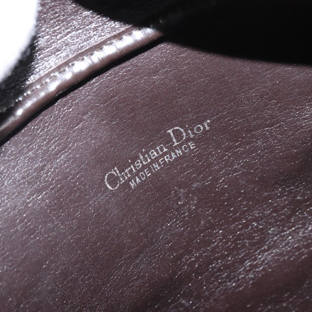 Christian Dior Trotter Canvas Shoulder Bag Brown Gold Auth 171073
