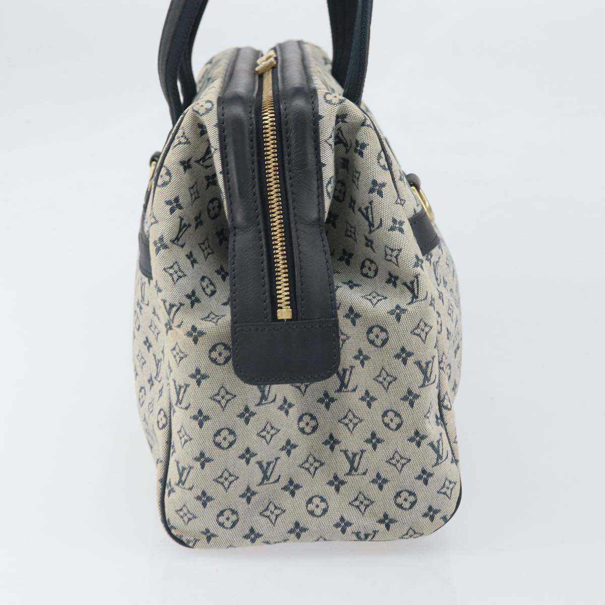 LOUIS VUITTON Monogram Mini Josephine GM Hand Bag Blue M92211 LV Auth 171074