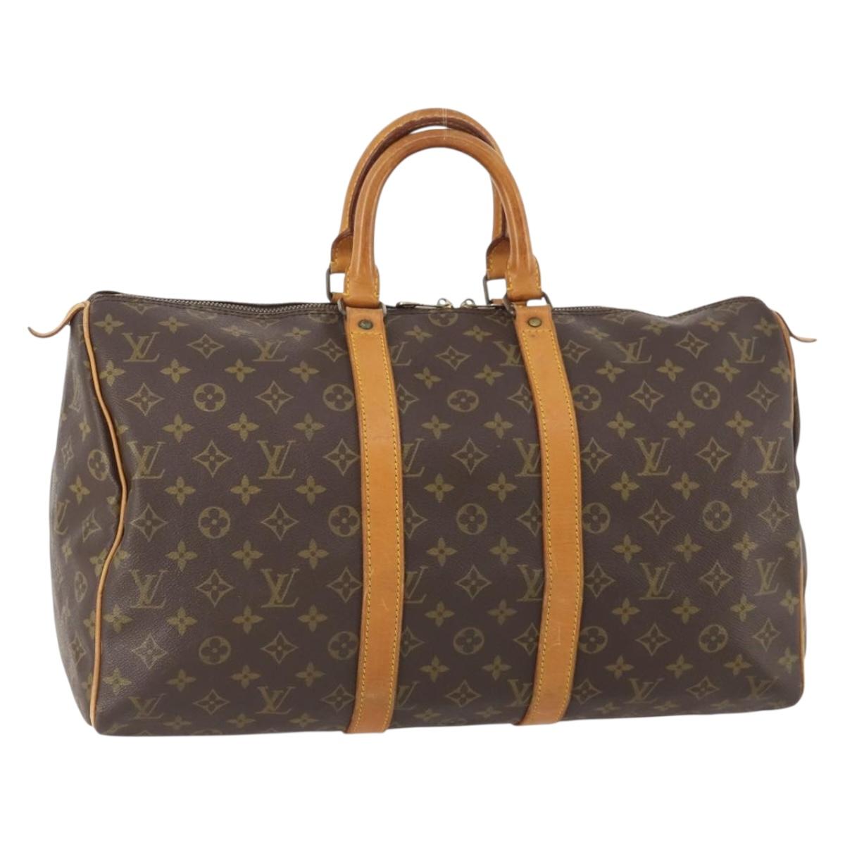 LOUIS VUITTON Monogram Keepall 45 Boston Bag M41428 LV Auth 171076