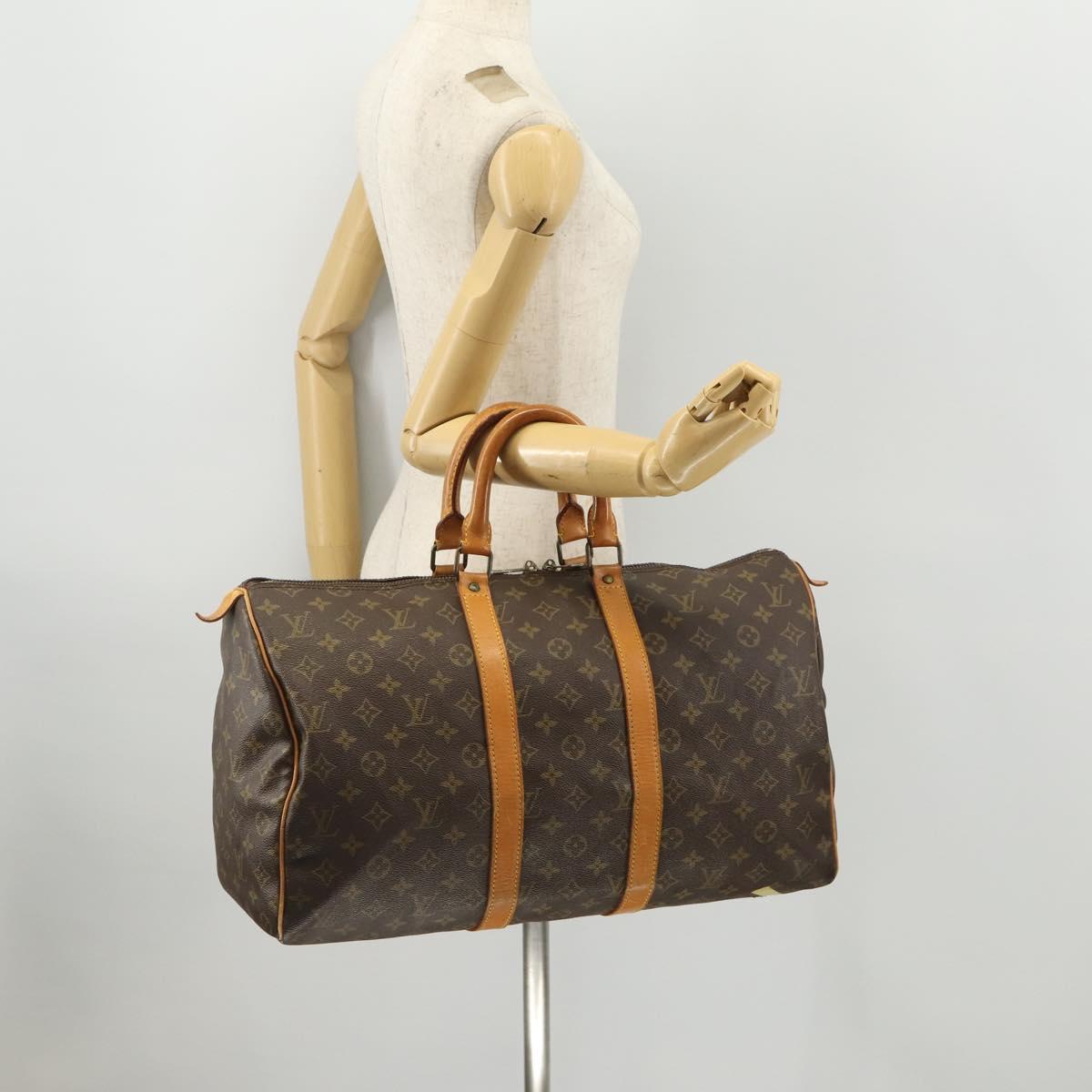LOUIS VUITTON Monogram Keepall 45 Boston Bag M41428 LV Auth 171076
