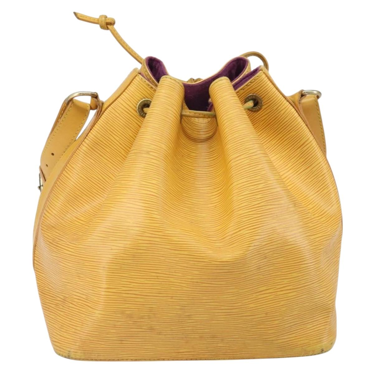 LOUIS VUITTON Epi Petit Noe Shoulder Bag Yellow M44109 LV Auth 171081