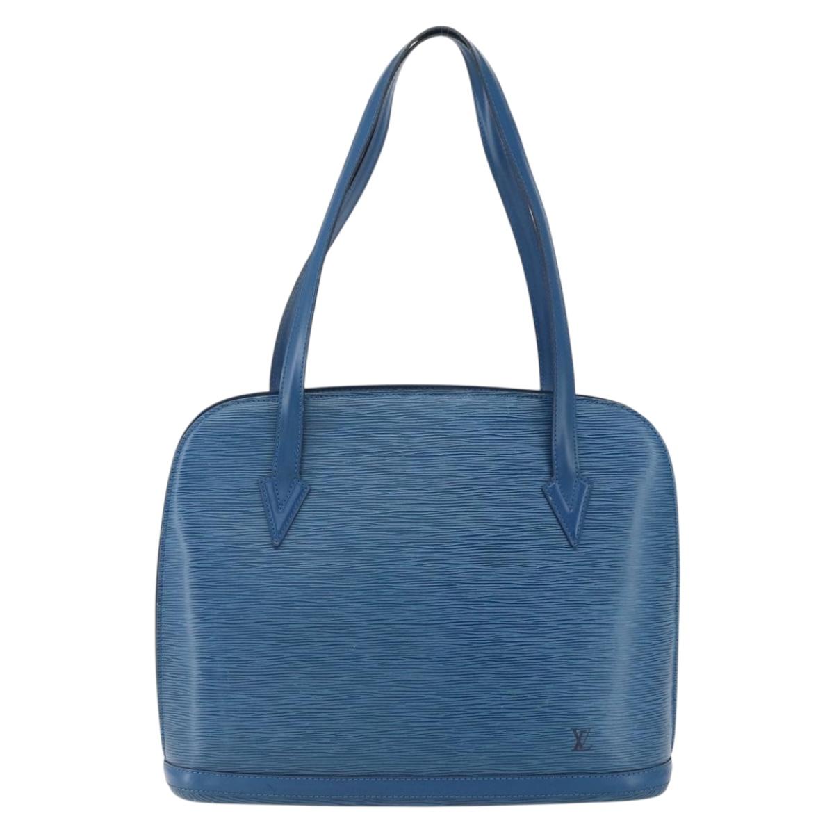 LOUIS VUITTON Epi Lussac Shoulder Bag Blue M52285 LV Auth 171087
